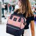 Navy blue Women Laptop Backpack with USB port